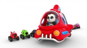 Игрушечные машинки монстр-стрит, прыгающие по петле - Пинки и Панда