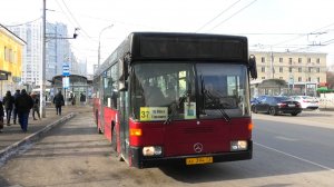 Автобус Екатеринбурга Mercedes-Benz O405N2 № АН 394 72 маршрут 37 на остановке "Южный автовокзал"