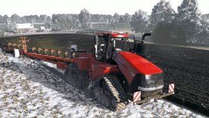 FS25 вспашка ,CASE QUADTRAC 470 vs SNOW