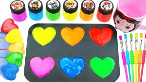 Мультики для малышей. Яркие сердечки и яркие кисточки с желешками. Смотреть онлайн мультики детям.