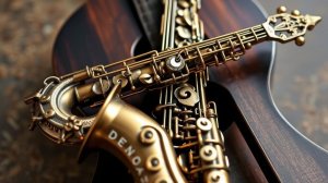 Кулон - гитара и саксофон