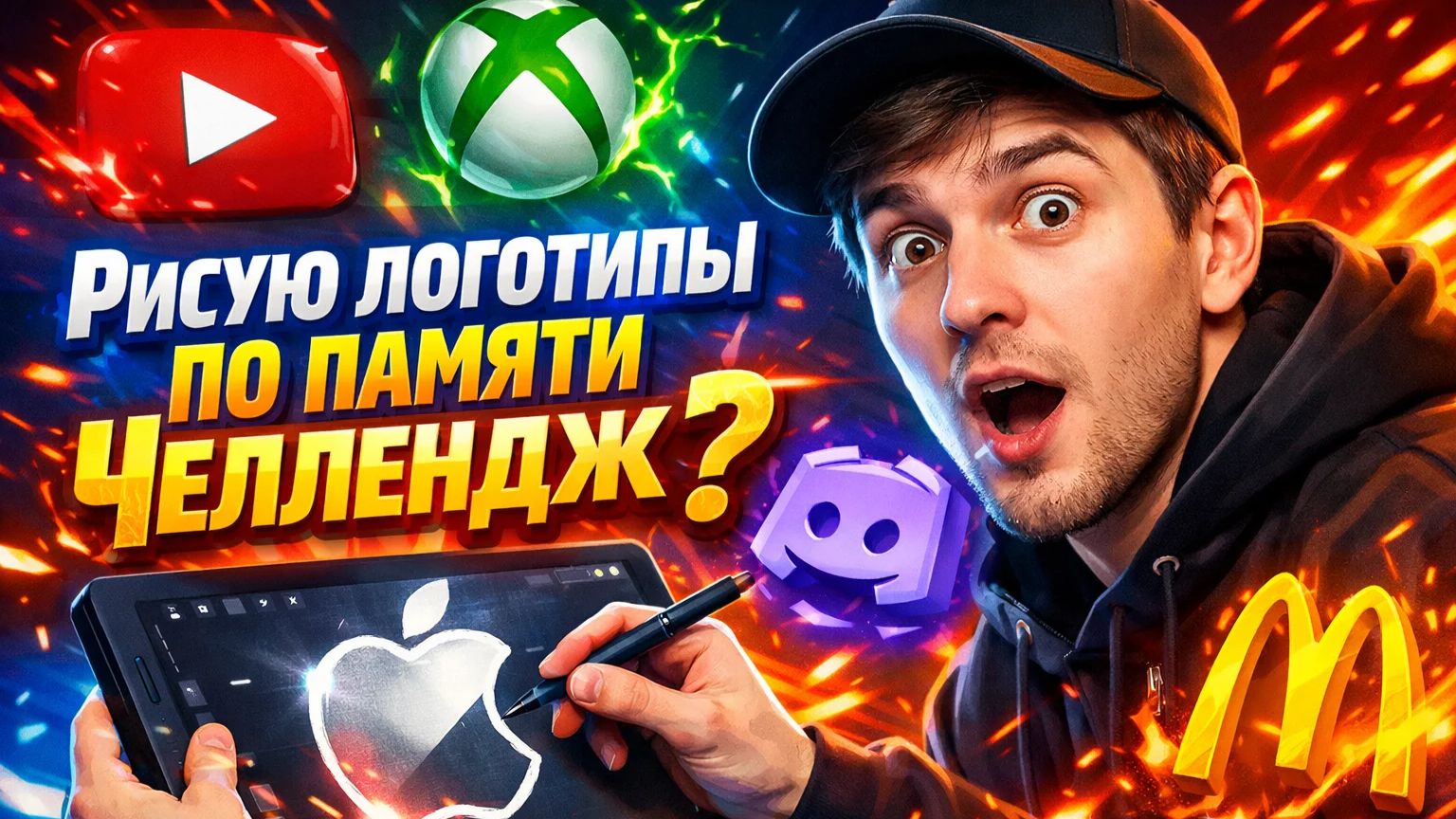Рисую логотипы по памяти челлендж🧠 смотреть онлайн