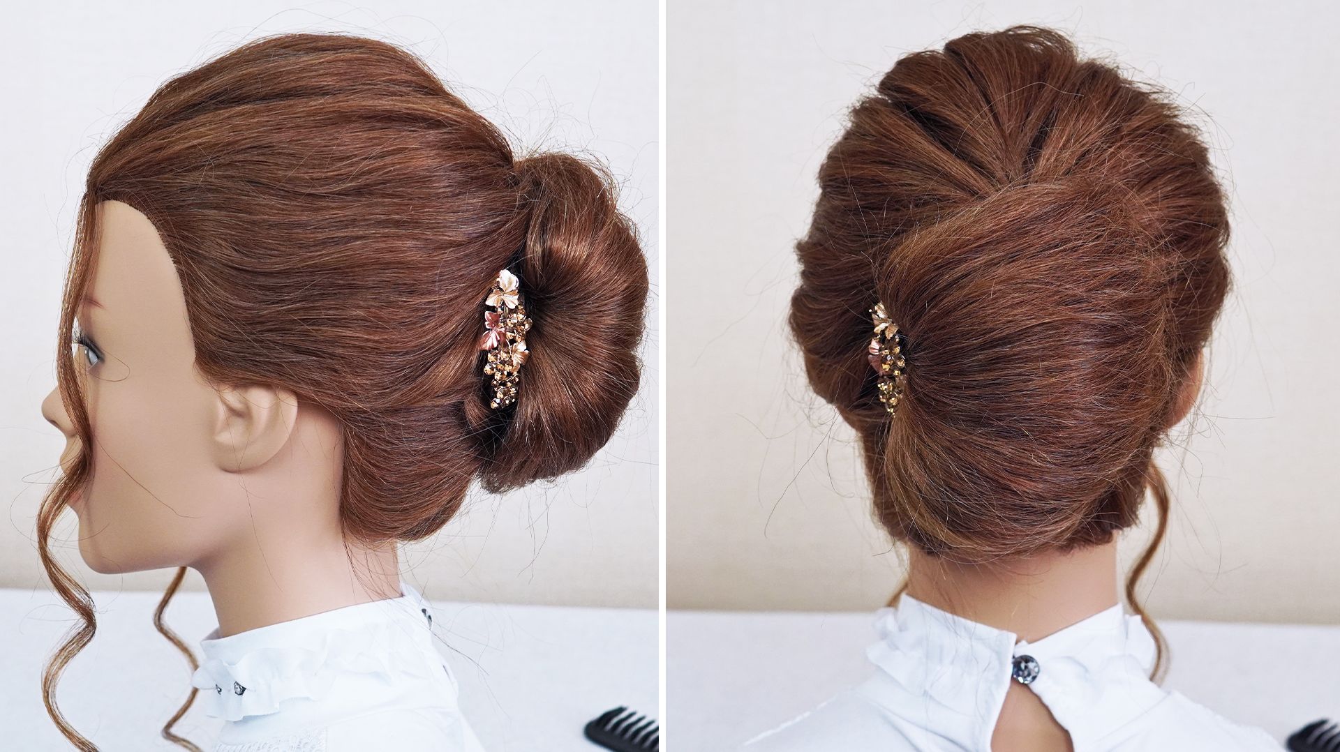 Вечерняя прическа РАКУШКА или ФРАНЦУЗСКИЙ ПУЧОК | КАК СДЕЛАТЬ ПОШАГОВО | Shell hairstyle FRENCH BEAM смотреть онлайн