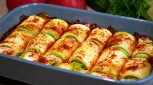 Быстро и без лишних хлопот! Кабачковые рулетики с сыром и зеленью.