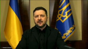 Президент Украины Владимир Зеленский по видеосвязи выступление в ООН, 24 февраля 2026 года