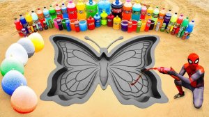 Как сделать лунку-бабочку из цемента, Big Coca-Cola, Mtn Dew, Fanta, 7up vs Mentos и популярных гази