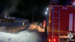 Пожар в селе Кызыл-Озек Республики Алтай