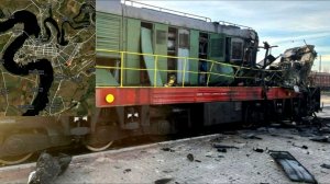 Удар Гераней в Николаеве по тепловозам ЧМЭ3-3429 и 2ТЭ10УТ-0017