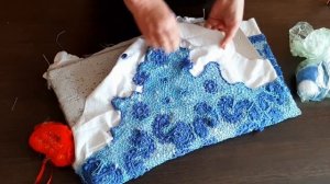 Жакет _Голубой завиток_ в технике ирландское кружево. Перекладываю полочку