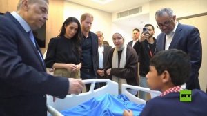 الأمير هاري وميغان ماركل يزوران المرضى من غزة في مستشفى عمّان