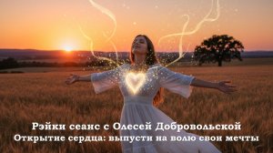 Рэйки сеанс "Открытие сердца: выпусти на волю свои мечты!". Олеся Добровольская