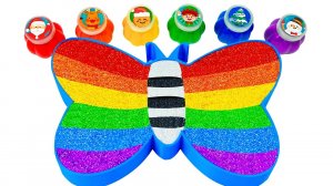 Видео для детей и малышей. Как  сделать своими руками Радужную бабочку с блестками. Учимся вместе