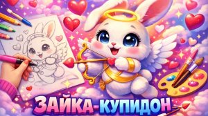 НАРИСОВАЛА ЗАЙКУ-КУПИДОНА