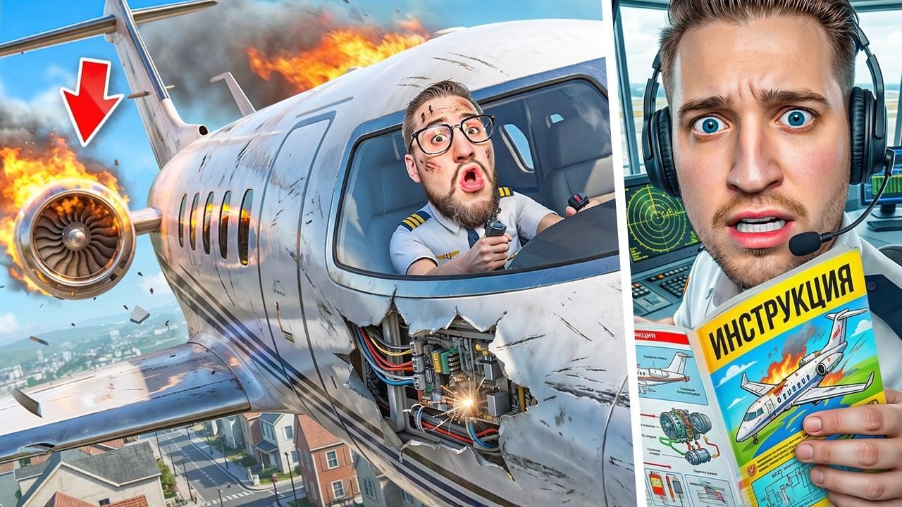 Я ПИЛОТ, А ОН ДИСПЕТЧЕР! ПОСАДИ САМОЛЕТ пока МЫ НЕ РАЗБИЛИСЬ! (Don't Panic! It is Just Turbulence) смотреть онлайн