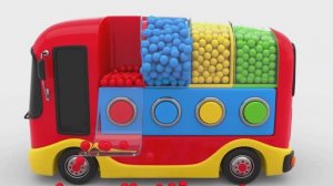 Цвета для детей с игрушечным автобусом