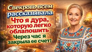 Истории из жизни| Свекровь назвала меня доверчивой дурой! |Аудио рассказы|Жизненные истории
