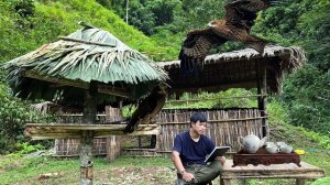 Уехал из города в деревню. Новая жизнь на природе. Строительство кормушки для орлов. Серия 3