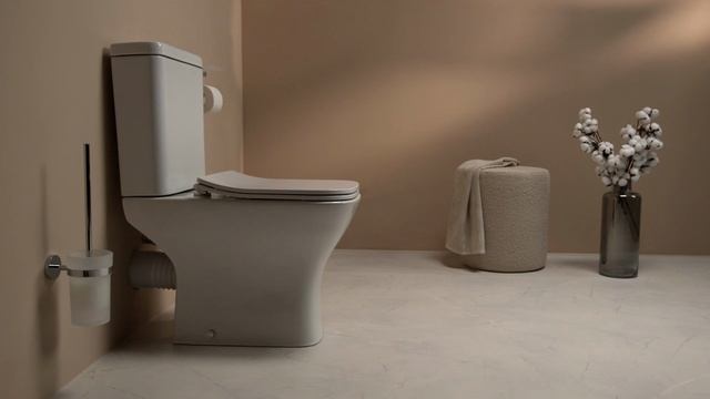 Унитаз-компакт Am.Pm Gem C908601SC безободковый, с сиденьем микролифт, белый