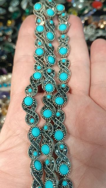 Капельное серебро с марказитами и бирюзой.89235745055.