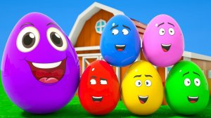 Песенки для изучения цветов и цифр – Разноцветные яйца на ферме – Детские стишки и песенки