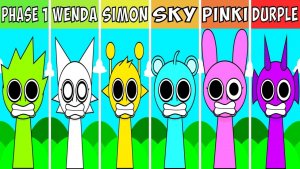 INCREDIBOX SPRUNKI: WENDA, SIMON, SKY, PINKI, DURPLE 🔁 ПОВТОР ПОСЛЕ ФАЗЫ 1! 💊👨🎤🌌💖💜