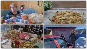 РАЗБИРАЕМ ГОСТИНЦЫ,ЧТО ПРИВЕЗ ЮРА. ЕДЕМ К КРЫМЧАНАМ ПРАЗДНОВАТЬ МАСЛЕНИЦУ.