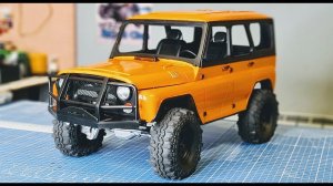 УАЗ на портальных мостах в масштабе 8.5. Добавил цвета