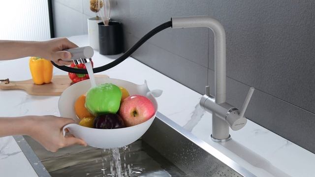 Смеситель для кухни с подключением к фильтру Paulmark Serpentine Se213222-GR