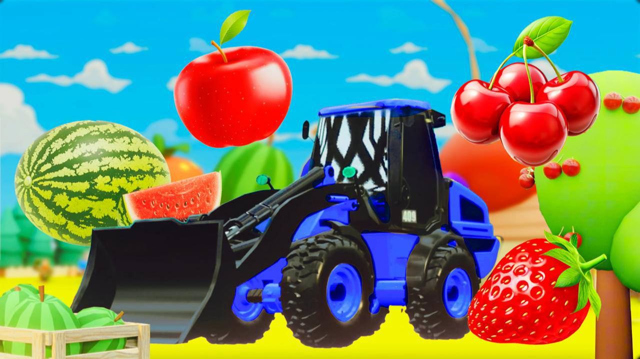 Учим фрукты🍒🍓🍊ягоды Развивающие мультики🚜 Трактор.