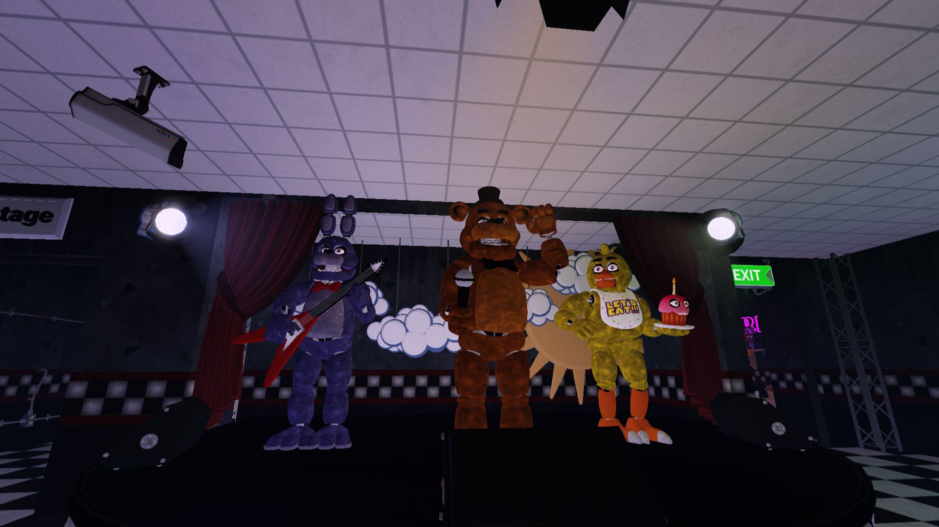 Прохождение FNAF 1 в Roblox ---﹥﹥ FNAF Coop | 1-я ночь | Прохождение без слов