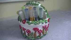 Декоративная корзиночка своими руками из ведра .