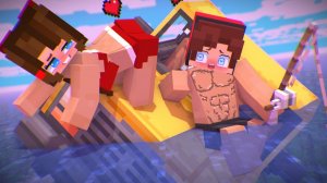 ДЖЕЙ ДЖЕЙ ЗАСТРЯЛ С СЕСТРОЙ ПОСРЕДИ ОКЕАНА - МУЛЬТИКИ ПРО МАЙНКРАФТ