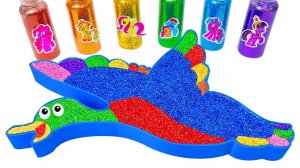 Видео для детей и малышей. Как  сделать своими руками Радужную утку с блестками. Учимся делать вмест