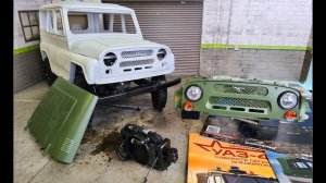 УАЗ 469 от Deagostini и Уаз из ПВХ. Сборка УАЗ 469 от deagostini, номера 37 38 39 40 .Scale RC UAZ.