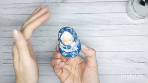 "Матрешка", ватная игрушка, часть 3