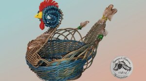 Как я из корзинки сделала курочку 
 прутком на донышке.
Это не МК!!; Просто рассказ как я ее сплела