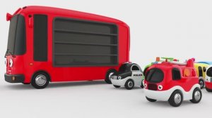 Цвета для детей с игрушечным автобусом