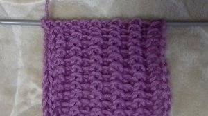 Узор спицами, два ряда. Горизонтальный переплет