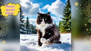 Добрый день. Открытка. Котик.