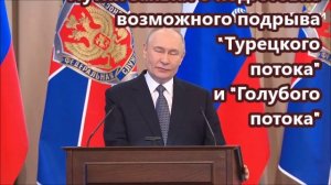 Путин заявил об информации о подготовке возможного подрыва "Турецкого потока" и "Голубого потока"