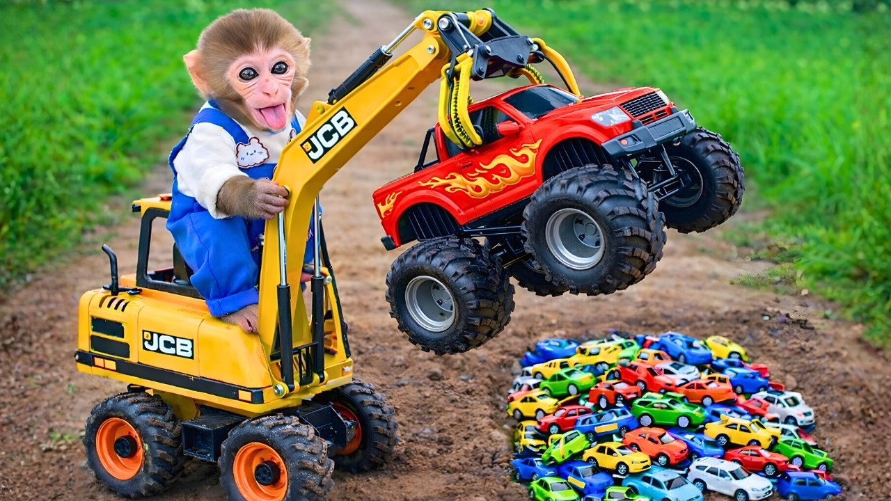 Мультики для детей. Обезьянка и его игрушки машинки мультики/видео про обезьянку смотреть онлайн