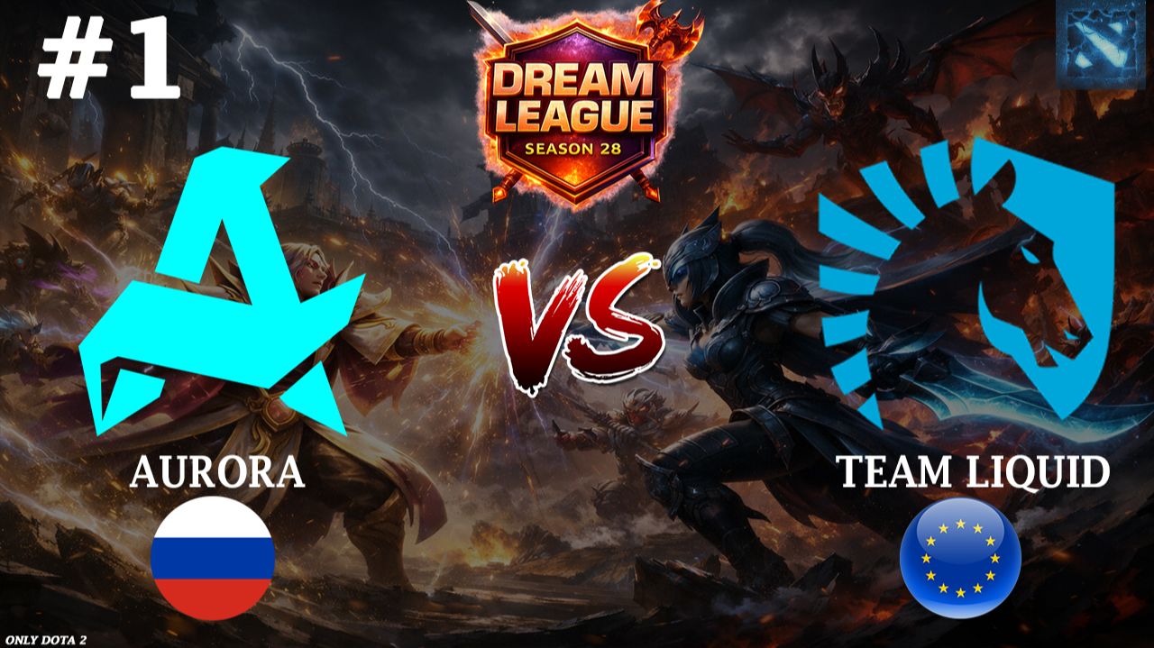 БИТВА СИЛЬНЕЙШИХ КОМАНД ТУРНИРА | Aurora vs Liquid #1 (BO3) DL S28 смотреть онлайн