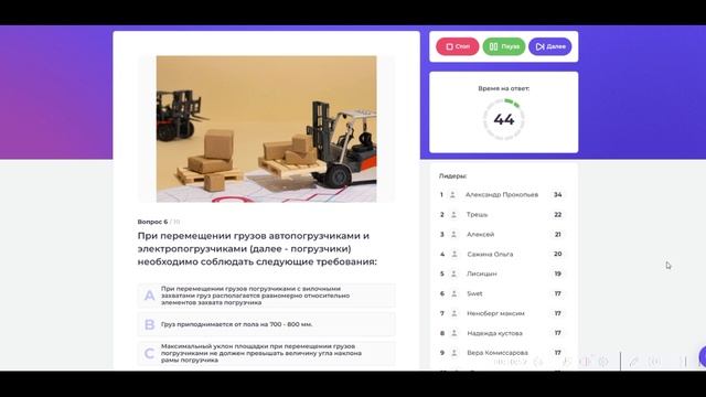 Результаты квиза 