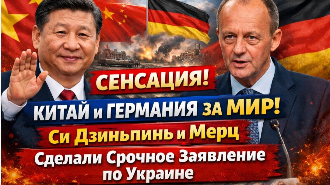 СЕНСАЦИЯ! Китай и Германия за МИР! Си Дзипин и Мерц Сделали Срочное Заявление по Украине смотреть онлайн