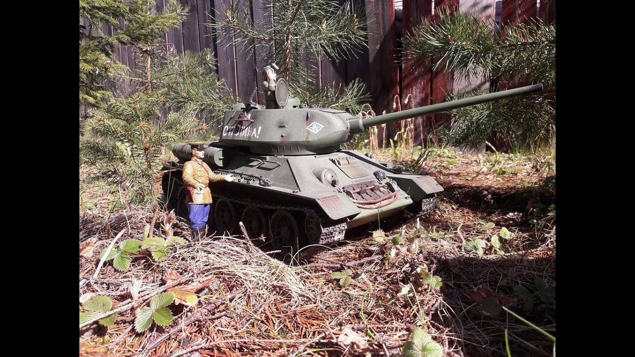 Upgrade Heng Long T34-85 & Сборка Trumpeter Sovet Officer