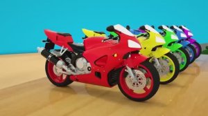 Школьный автобус против мотоцикла мультики про машинки и разноцветные шарики песенки для детей