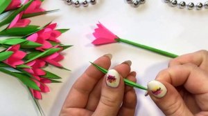 Цветы из бумаги! БУКЕТ для МАМЫ на 8 МАРТА Своими руками! ИДЕЯ ПОДАРКА! Поделки из бумаги