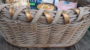 Часть первая. Подарочная корзинка из ротанга (пруток) на фанерном донышке