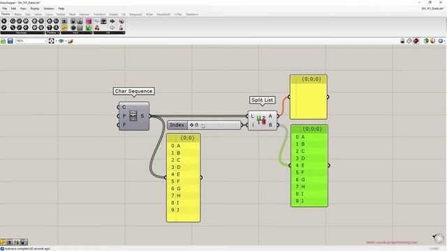 Grasshopper 101_ Data Lists _ #03 Split List Component смотреть онлайн