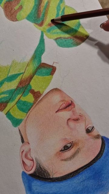 Портрет цветными карандашами ✏️